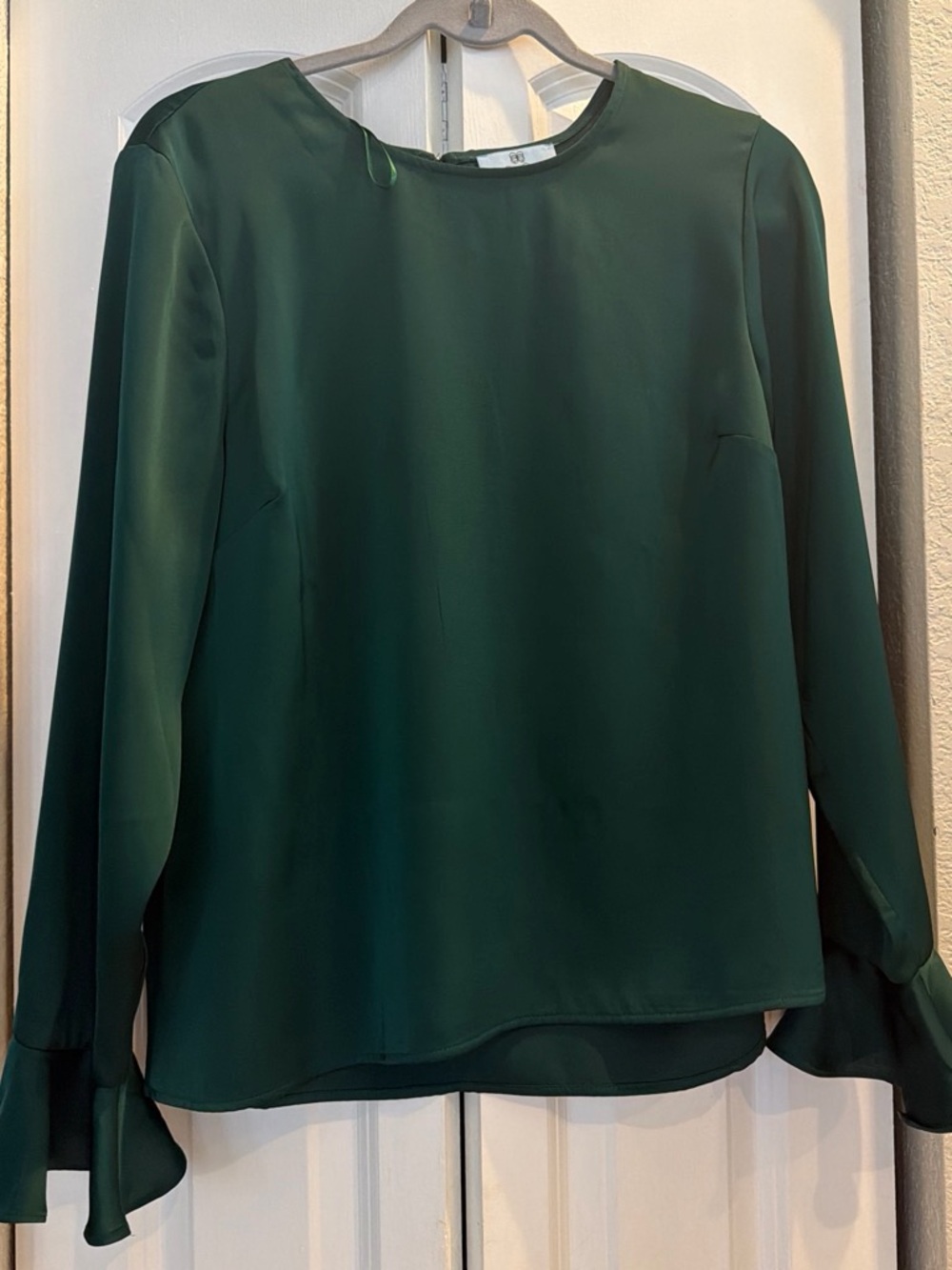CeCe Emerald Green Long Sleeve Blouse